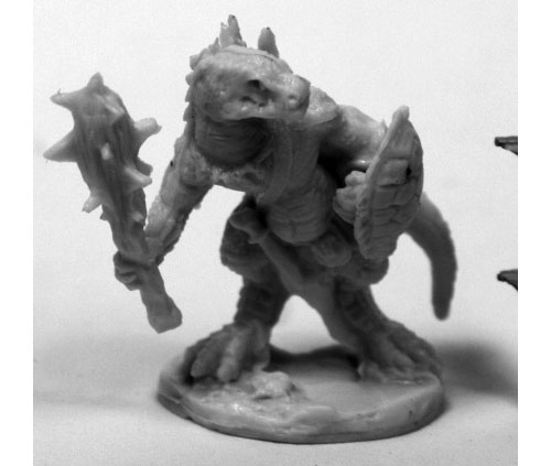 Dark Heaven Bones: Lizardman w/ Club & Shield