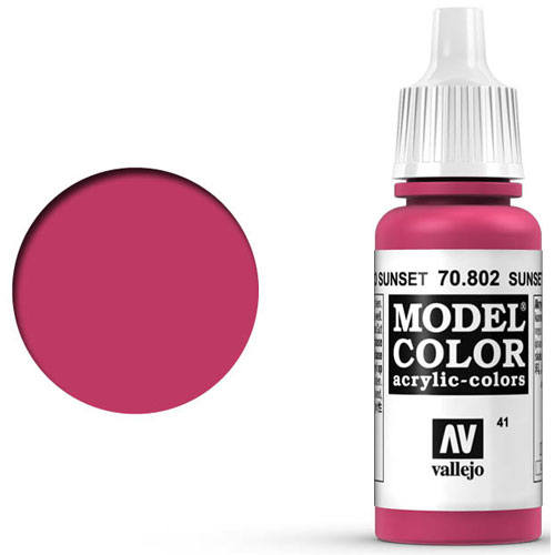 Vallejo Model Color Paint: Sunset Red