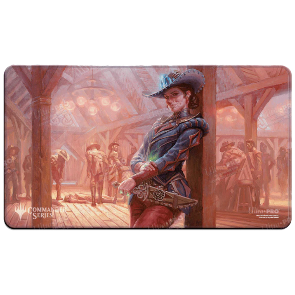 MtG Stitched-Edge Playmat: Outlaws of Thunder Junction - Marchesa, Dealer of Death