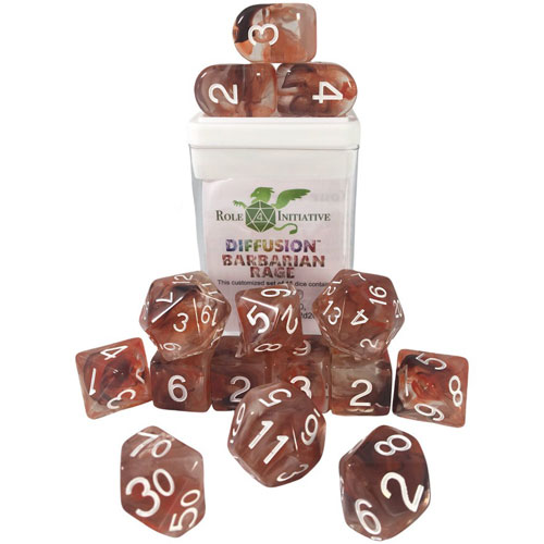 R4I Dice w/ Arch'd4: Diffusion - Barbarian Rage w/ White (15) (Last Chance)