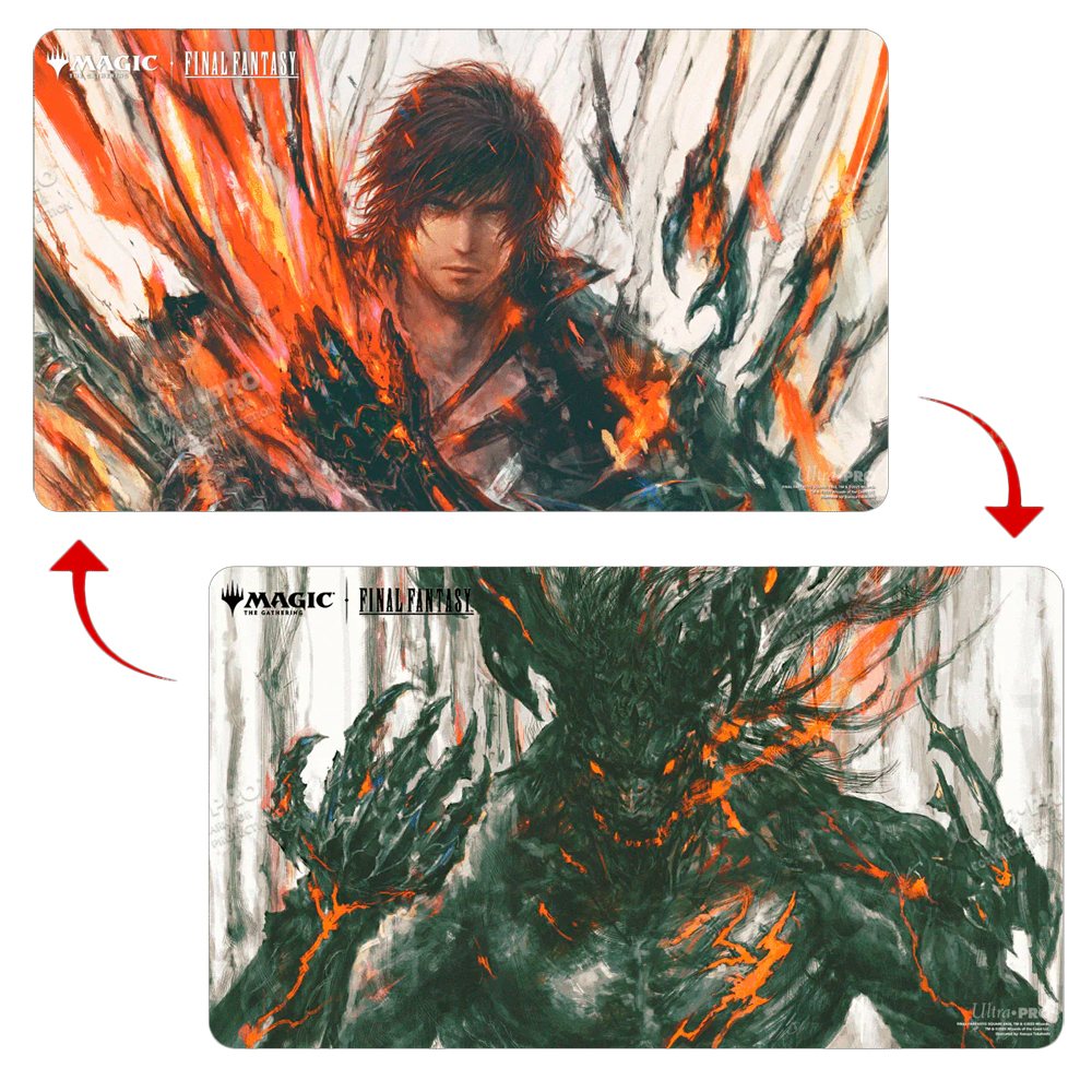MtG Double-Sided Playmat: Final Fantasy - Clive, Ifrit's Dominant / Ifrit, Warden of Inferno
