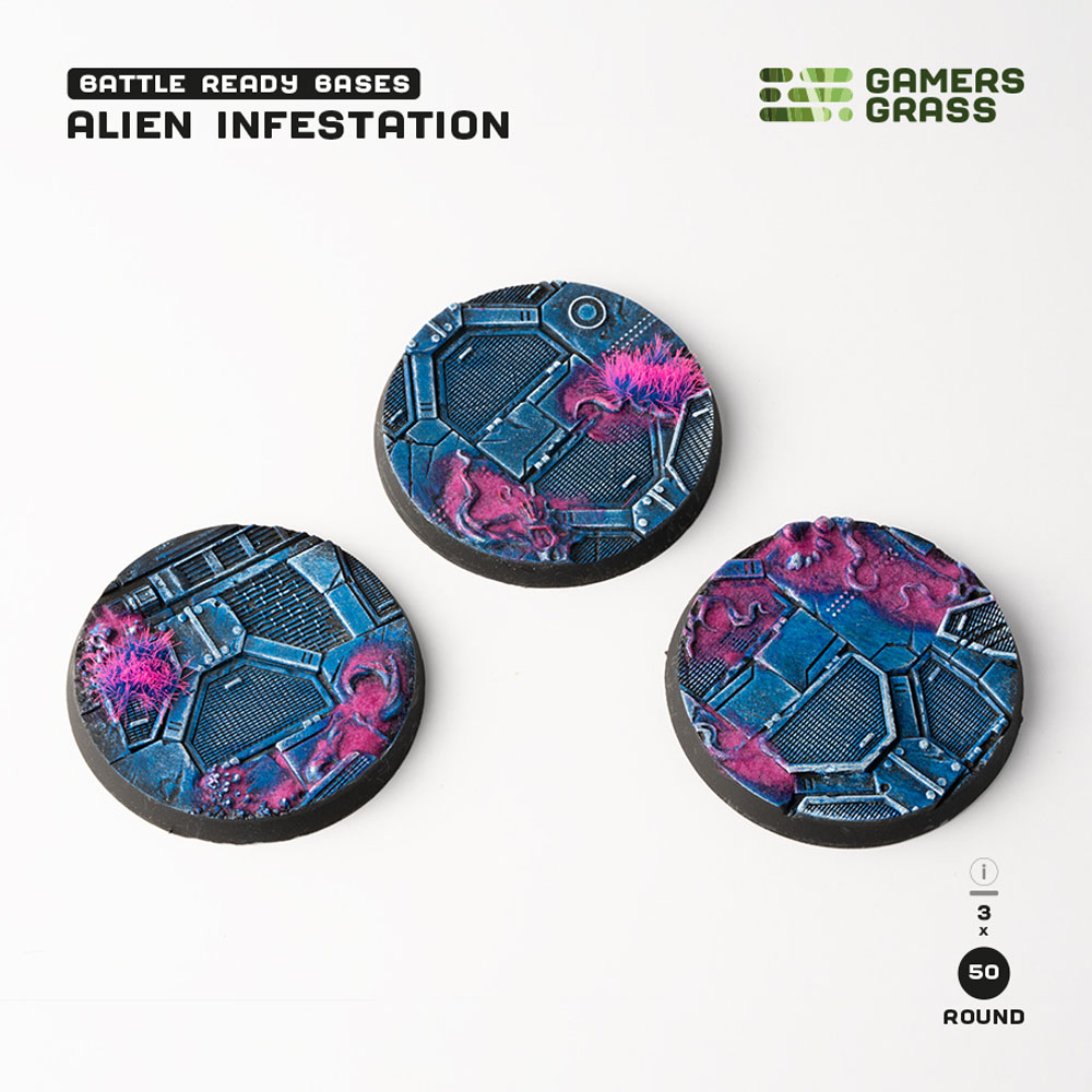 Battle Ready Bases: Alien Infestation - Round 50mm (3)