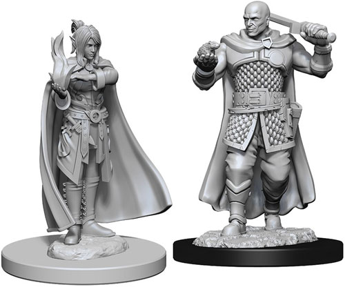 D&D Nolzur's Marvelous Unpainted Minis: W8 Human Ranger & Moon Elf Sorcerer