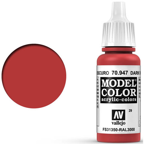 Vallejo Model Color Paint: Dark Vermilion