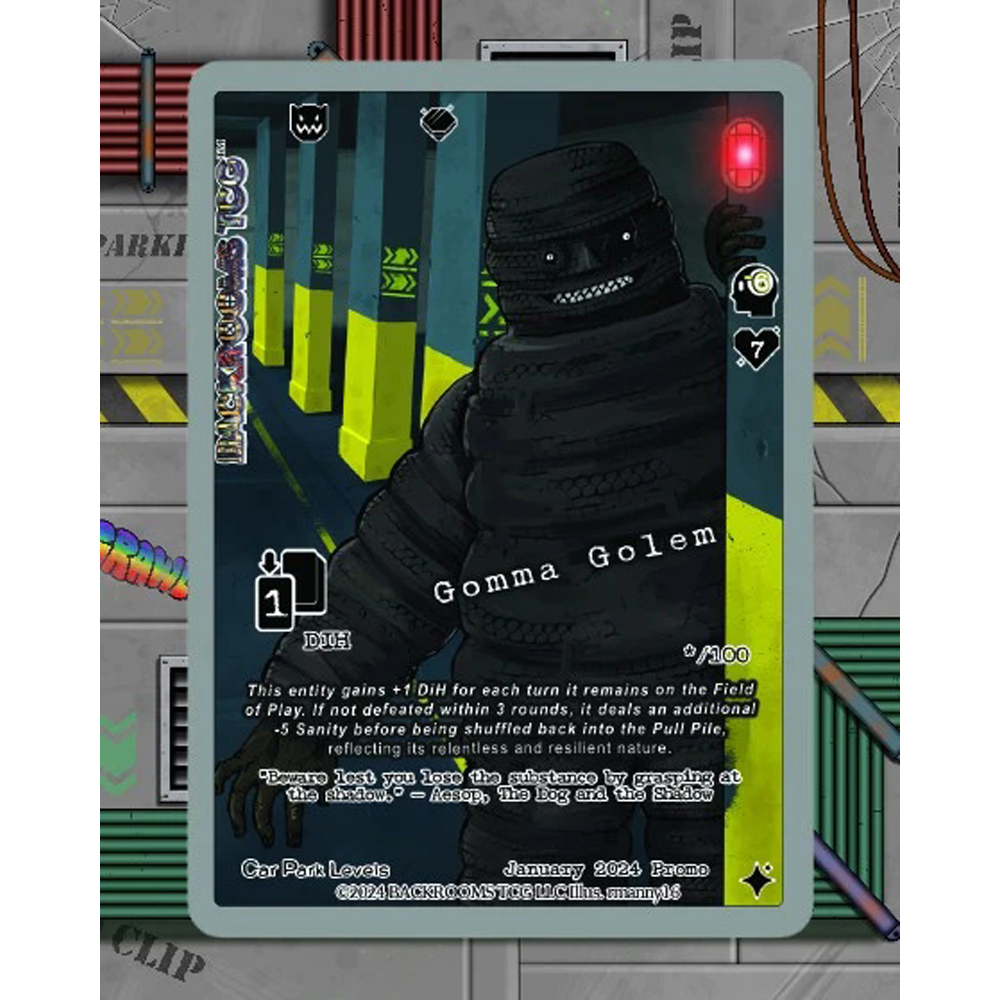 Backrooms TCG: Holo Promo Cards - Gomma Golem