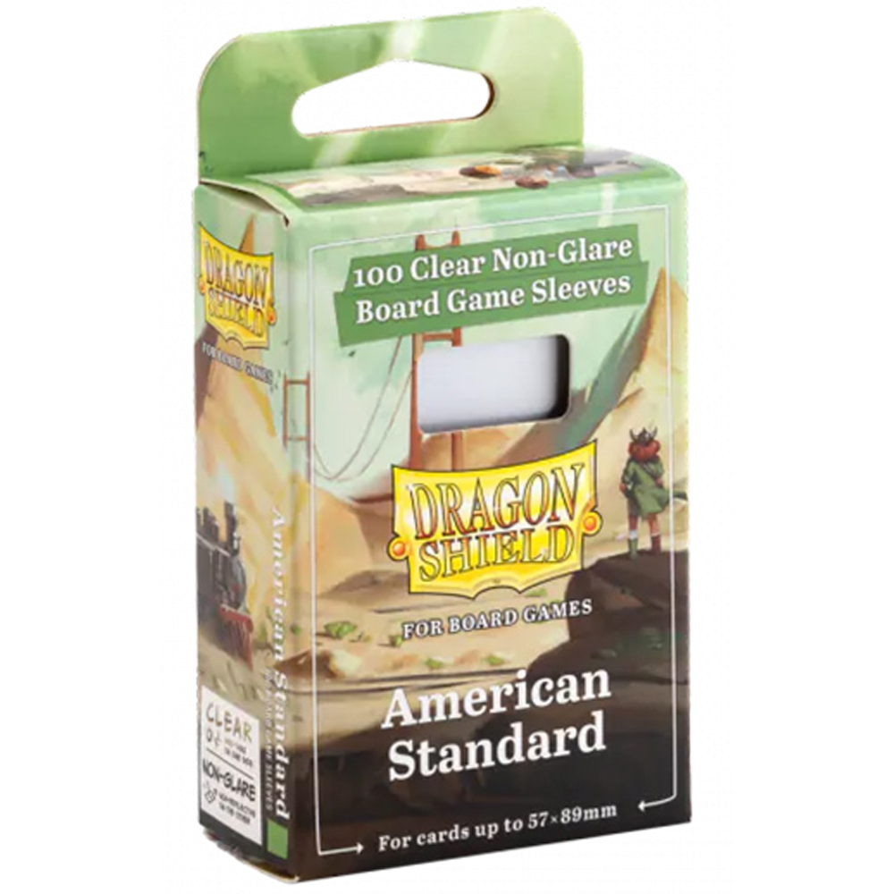 Dragon Shield Board Game Sleeves: American Standard - Clear Non-Glare (100)