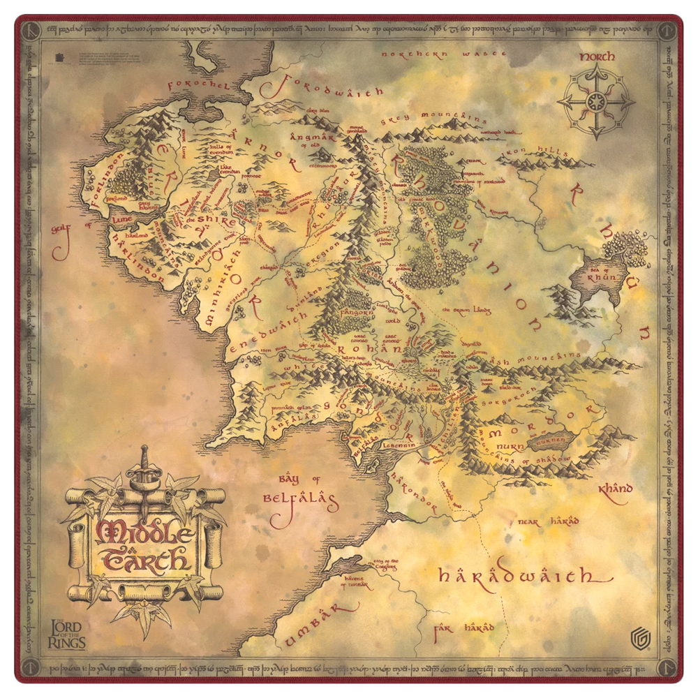 LOTR Oversized Playmat: Places of Middle-Earth (Preorder)