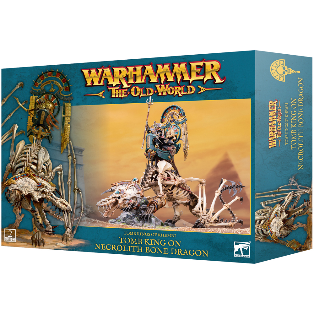 Warhammer The Old World: Tomb Kings of Khemri - Tomb King on Necrolith Bone Dragon