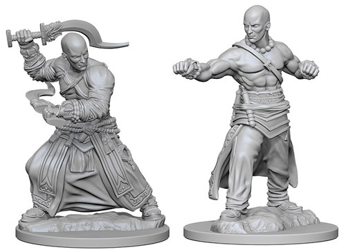Pathfinder Battles Deep Cuts Unpainted Minis: W1 Male Human Monk
