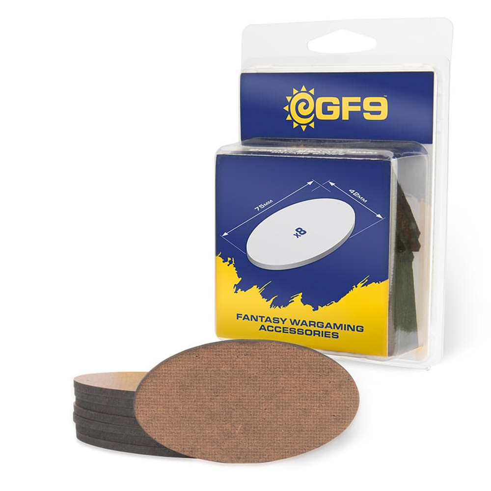 MDF Army Bases: Oval 75x42mm (8)