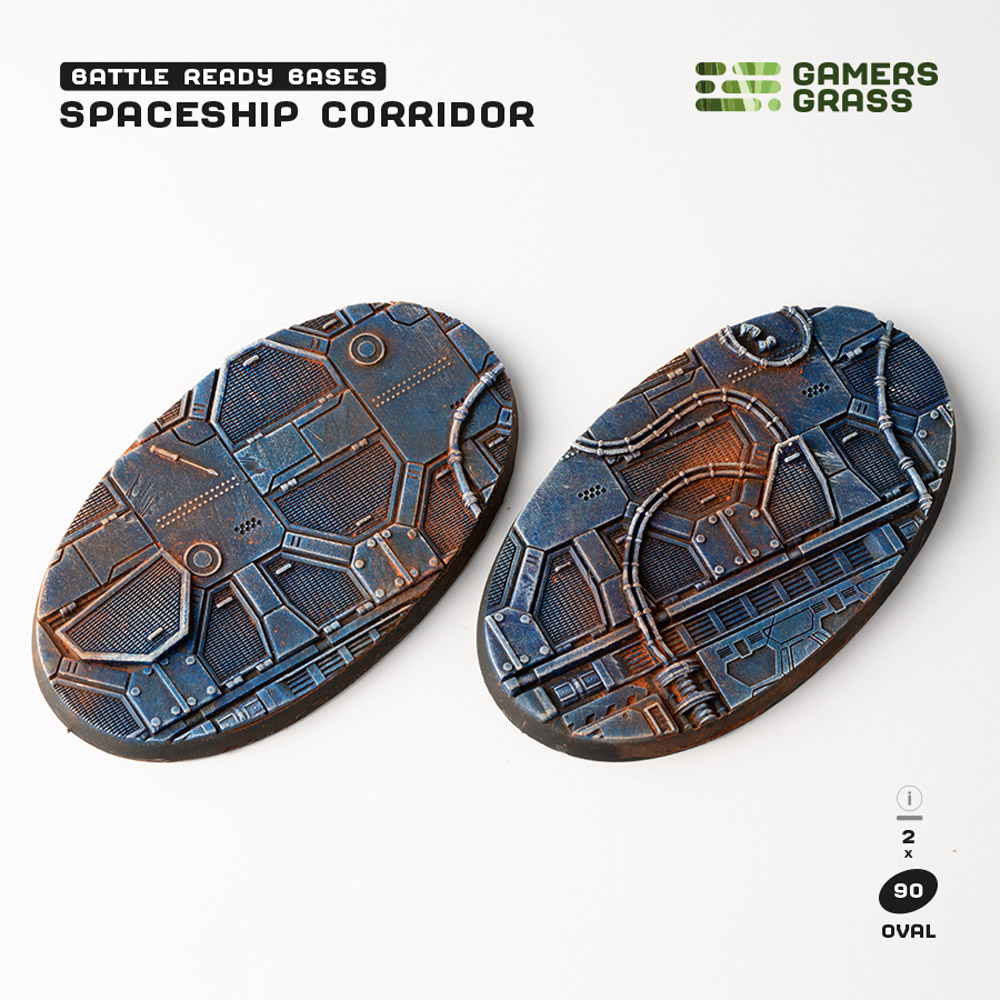 Battle Ready Bases: Spaceship Corridor - Oval 90mm (2)