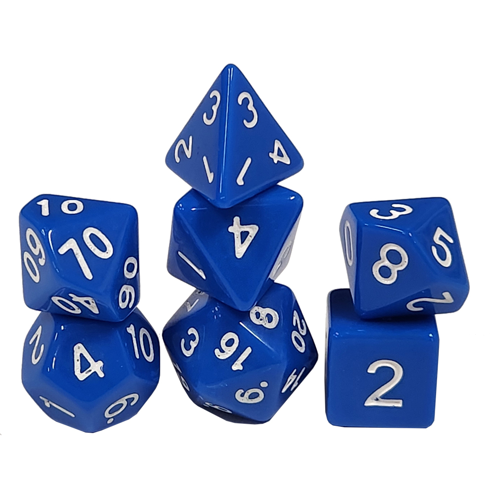 Game Plus Products 16mm Resin Dice: Classic - Blue (7)