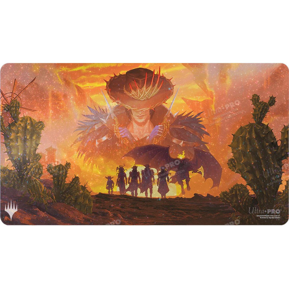 MtG Holofoil Playmat: Outlaws of Thunder Junction - Gang Silhouette (Last Chance)