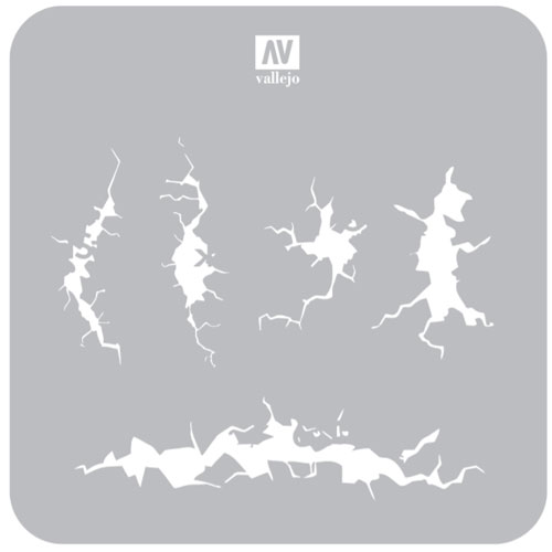 Hobby Stencil: Texture Effects - Cracked Wall