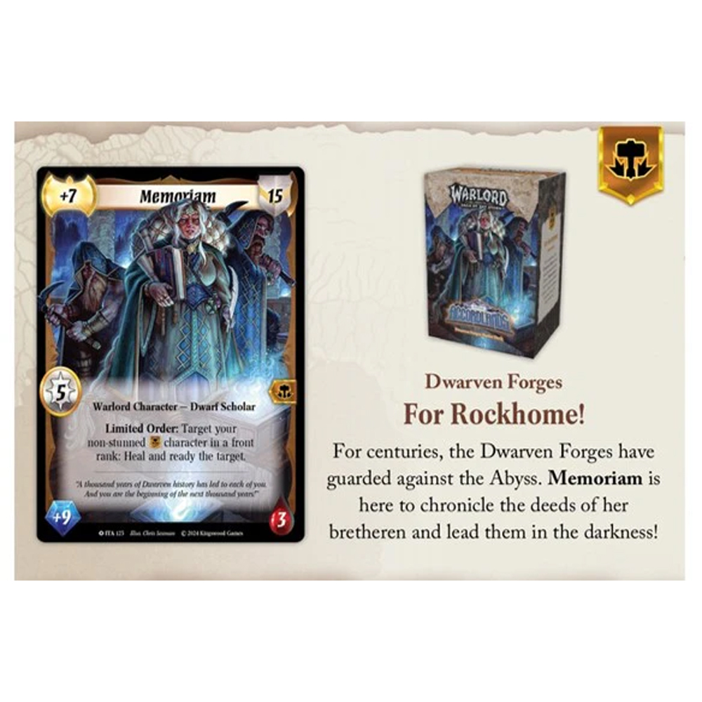 Warlord: Saga of the Storm CCG: Into the Accordlands - Starter Deck - Dwarven Forges (Preorder)