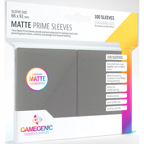Matte Prime Sleeves: Dark Gray (100)