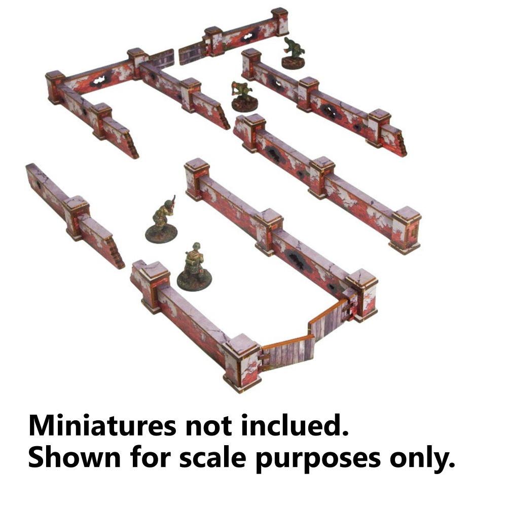 Bolt Action HDF Terrain: WW2 Ostfront Stalingrad - Ruined Walls Low (Preorder)