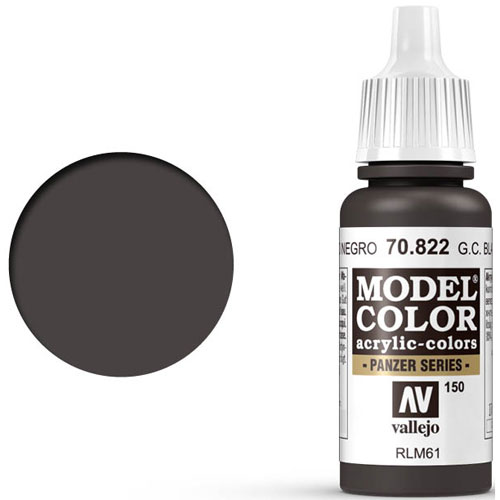 Vallejo Model Color Paint: German Camouflage Black Brown