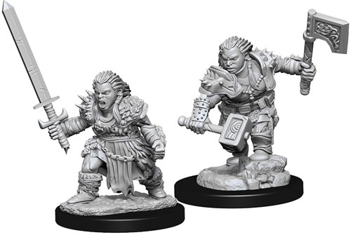 Pathfinder Battles Deep Cuts Unpainted Minis: W8 Female Dwarf Barbarian