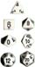 Chessex Dice Set: Opaque White w/Black (7)