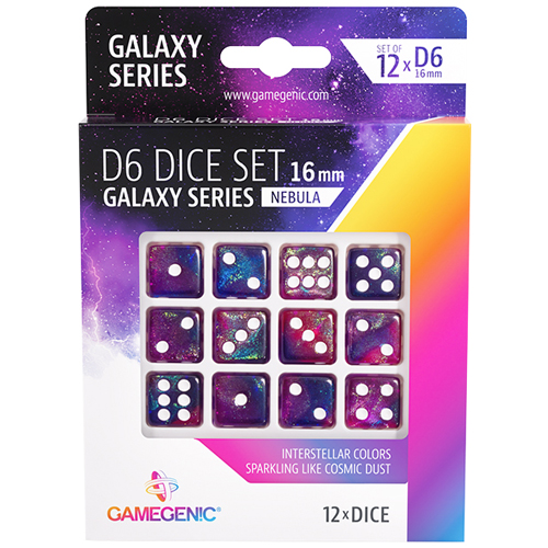 Galaxy Series 16mm d6 Set: Nebula (12) (Clearance)
