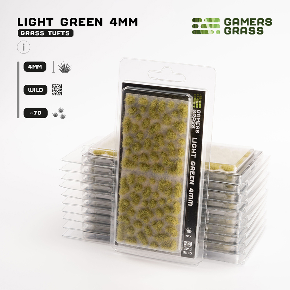 Gamers Grass Tufts: Light Green - Wild 4mm