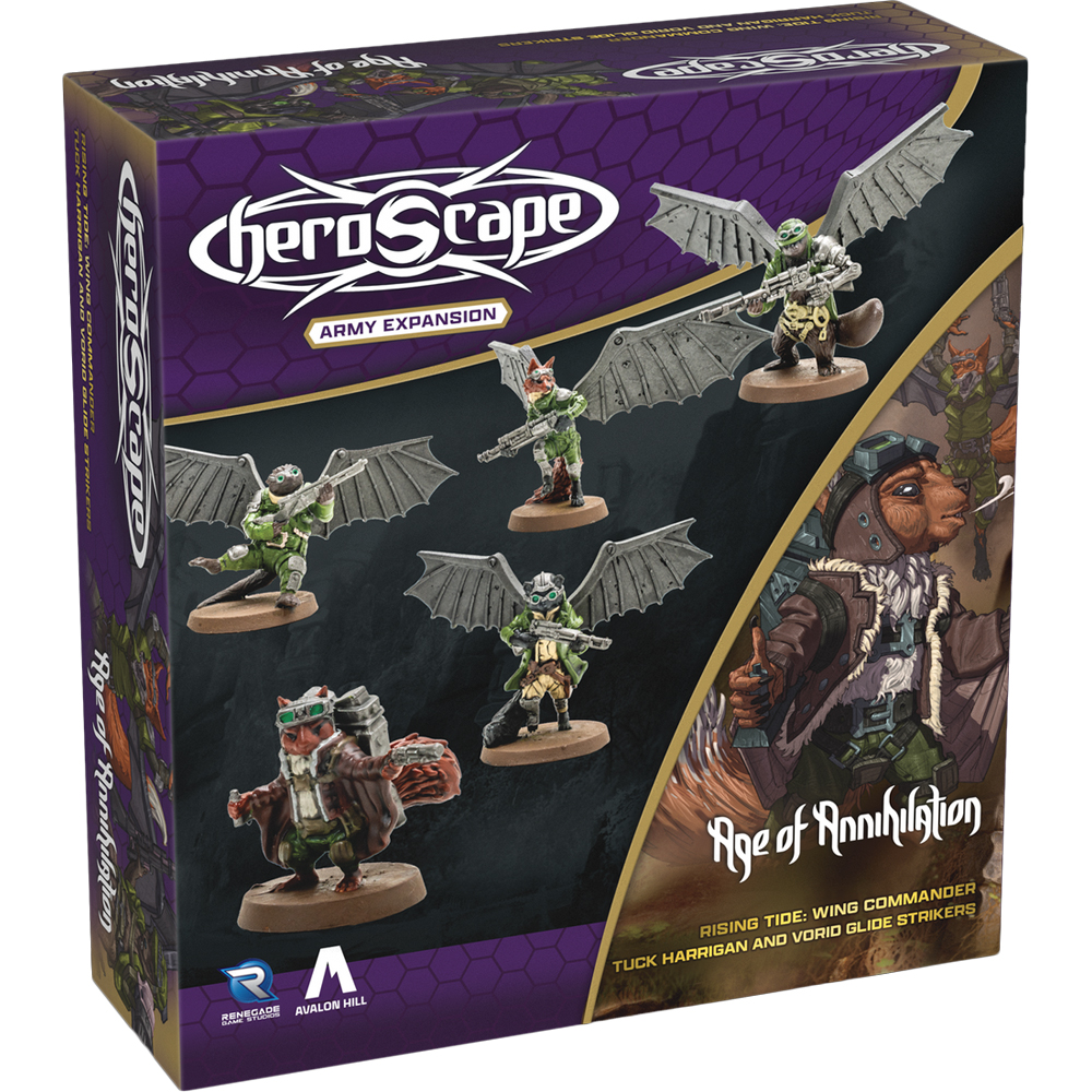 Heroscape: Rising Tide - Wing Commander Tuck Harrigan & Vorid Glide Strikers Army Expansion
