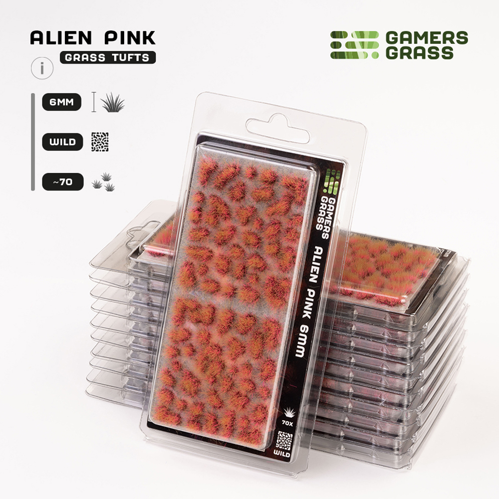Gamers Grass Tufts: Alien Pink - Wild 6mm
