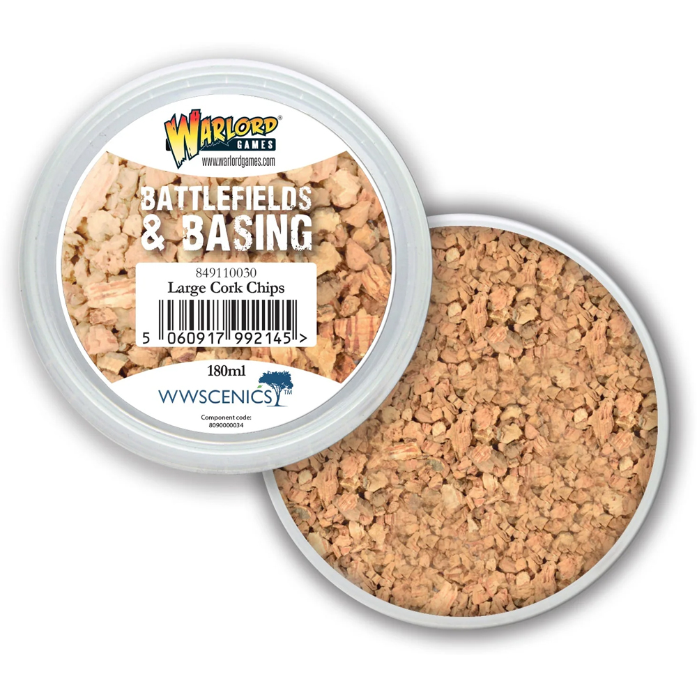 Battlefields & Basing: Large Cork Chips (180ml)