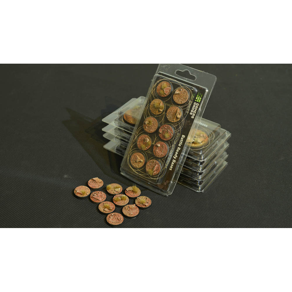 Battle Ready Bases: Badlands - Round 25mm (10)