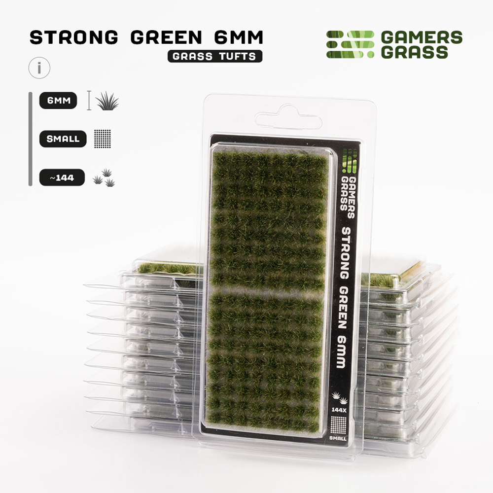 Gamers Grass Tufts: Strong Green - 6mm