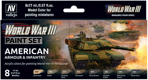 Vallejo Model Color Set: WWIII - American Armour & Infantry