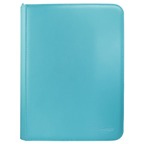 Vivid 9-Pocket Zippered Pro-Binder: Light Blue