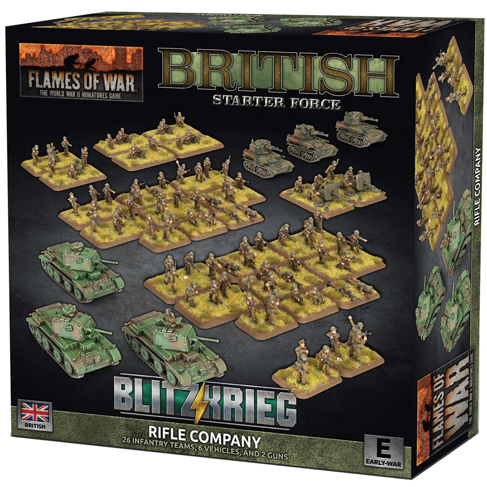 Flames of War WW2: Blitzkrieg: British Starter Force - Rifle Company (New Arrival)