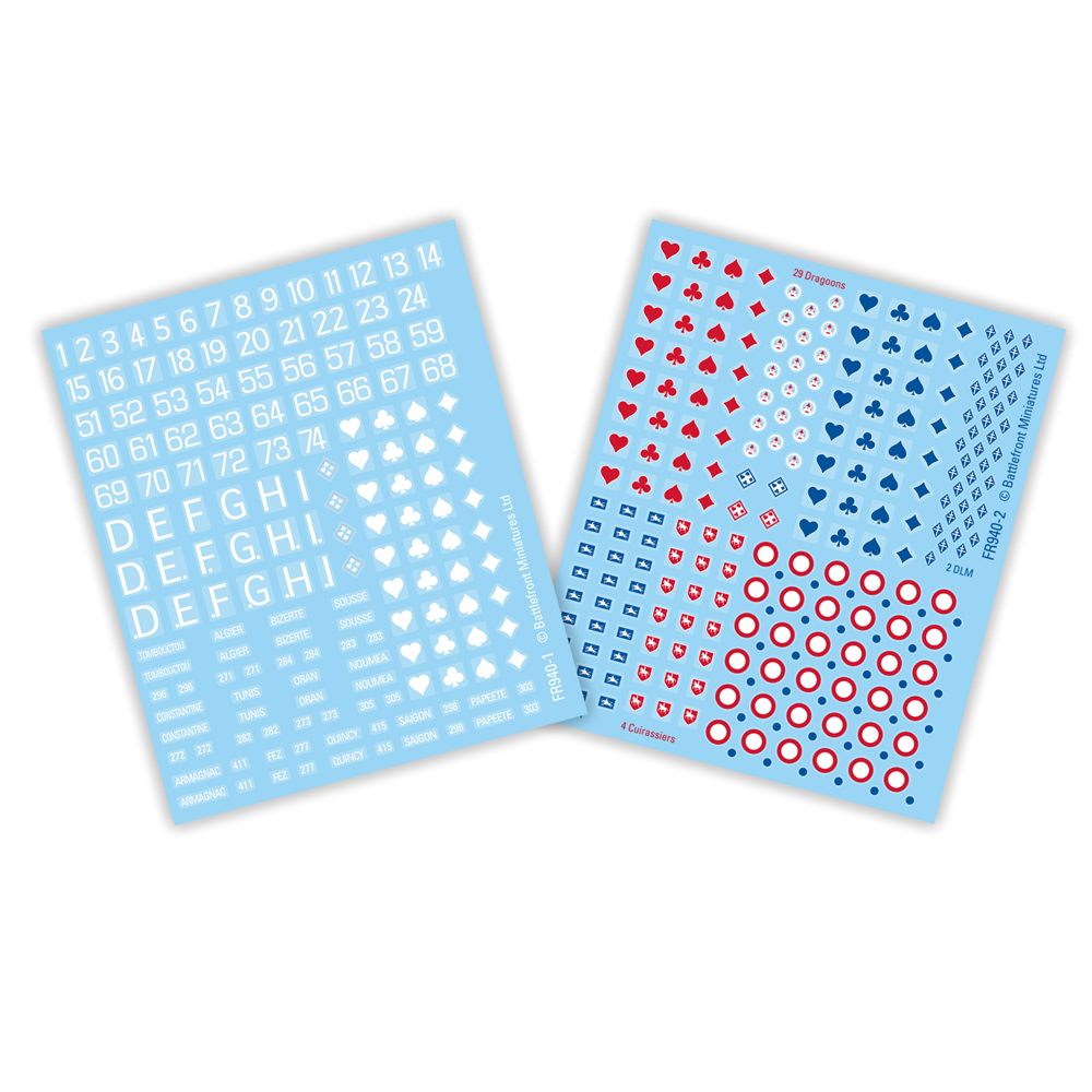 Flames of War WW2: French - Early War Decals (Preorder)