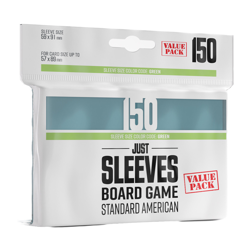 Just Sleeves: Standard American Board Game Value Pack - Clear (150) (New Arrival)