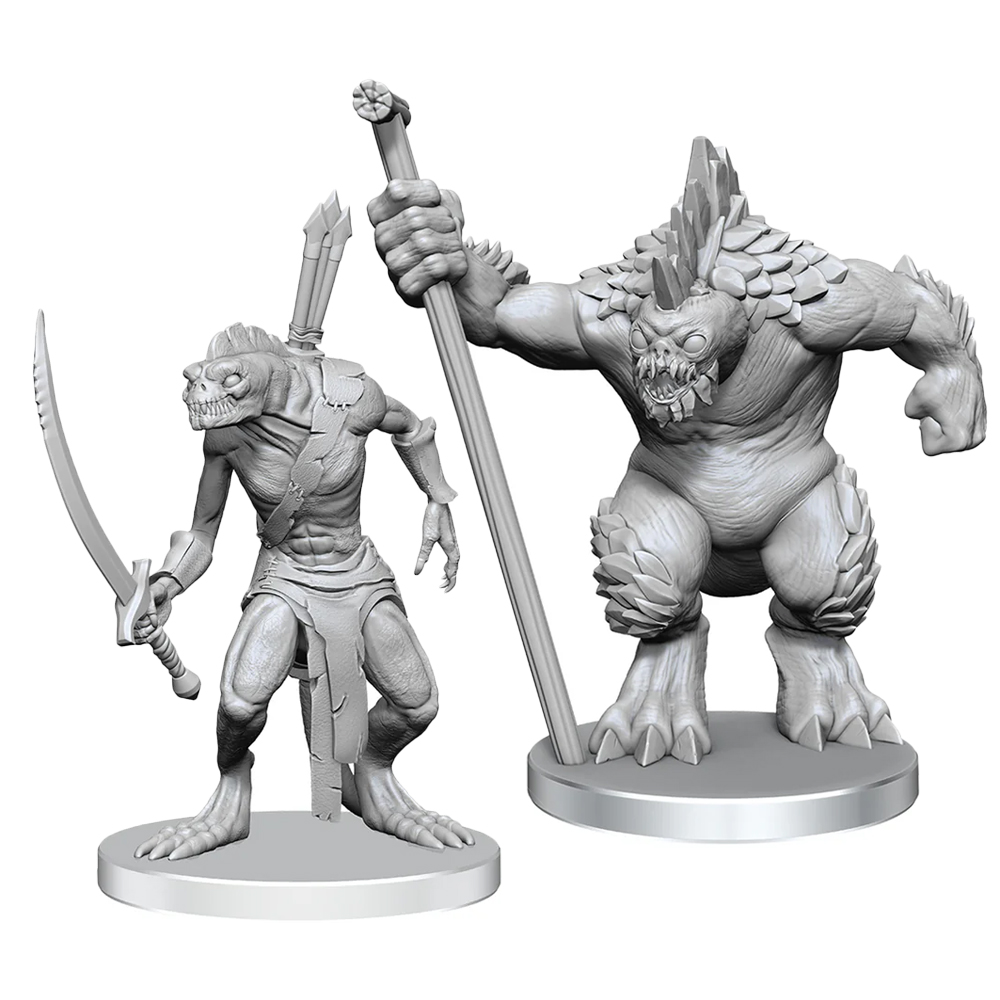 Pathfinder Battles Deep Cuts Unpainted Minis: W26 Xulgath Skirmisher & Stoneliege
