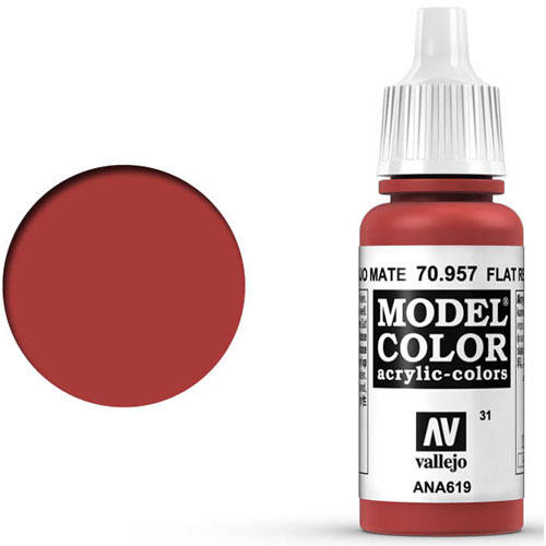 Vallejo Model Color Paint: Flat Red