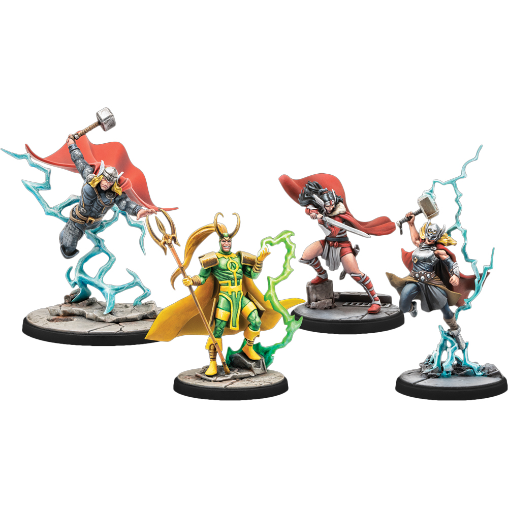 Marvel Crisis Protocol: Mighty Thor, Lady Sif, Thor Hero of Midgard & Loki, Prince of Lies