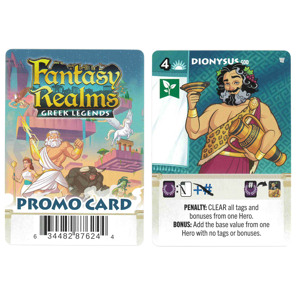 Fantasy Realms: Greek Legends Promo Dionysus Card (Add-on SKU for WZK87623)