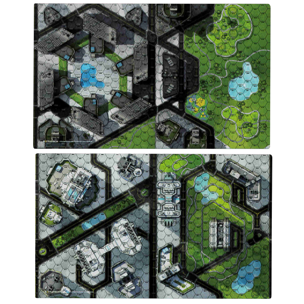 BattleTech BattleMat: City - Central Park/Shopping District
