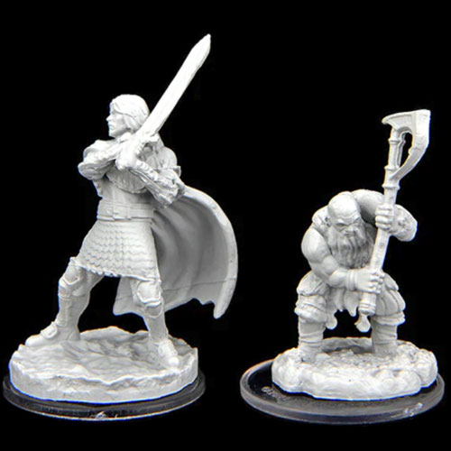Critical Role Unpainted Minis: W2 Westruun Militia Swordsman & Kraghammer Axeman