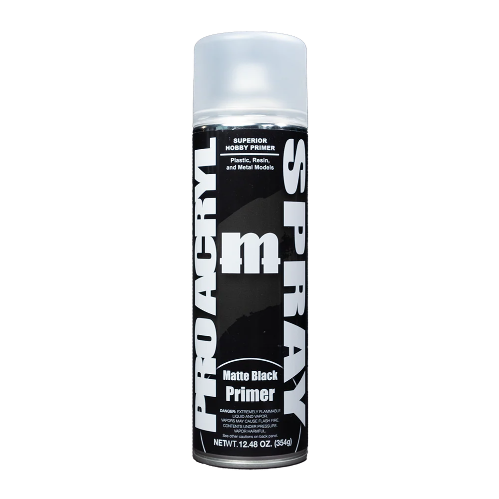 Monument Hobbies: PRO Acryl Spray - Matte Black Primer (500ml)
