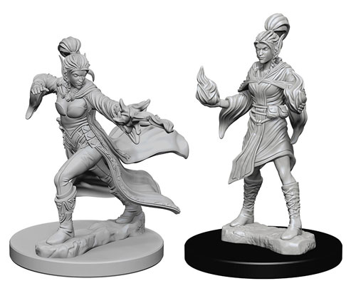 Pathfinder Battles Deep Cuts Unpainted Minis: W1 Female Elf Sorcerer