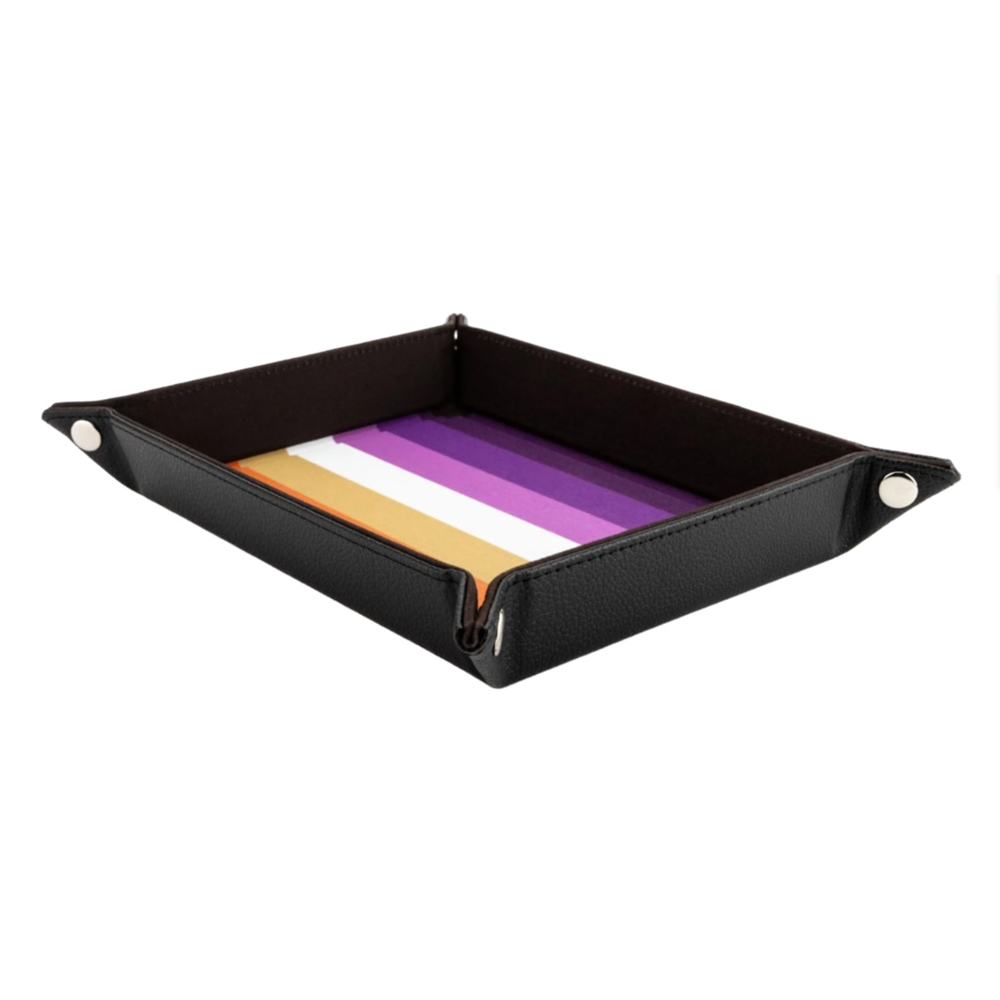 Pride Fold-Up Velvet Dice Tray: Lesbian (Preorder)