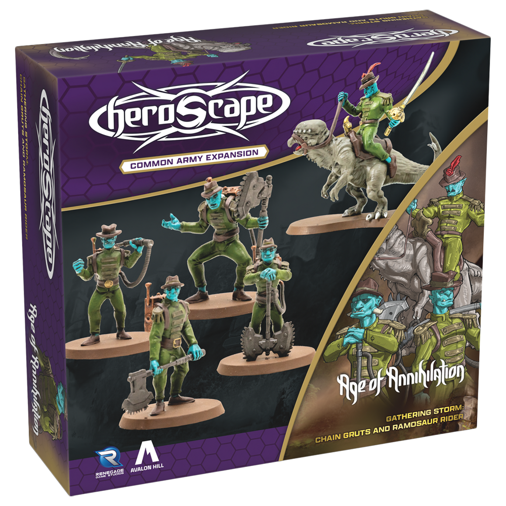 Heroscape: Age of Annihilation - Chain Gruts & Ramosaur Rider Army Expansion (Unpainted) (Preorder)