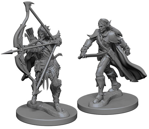 Pathfinder Battles Deep Cuts Unpainted Minis: W1 Elf Male Fighter
