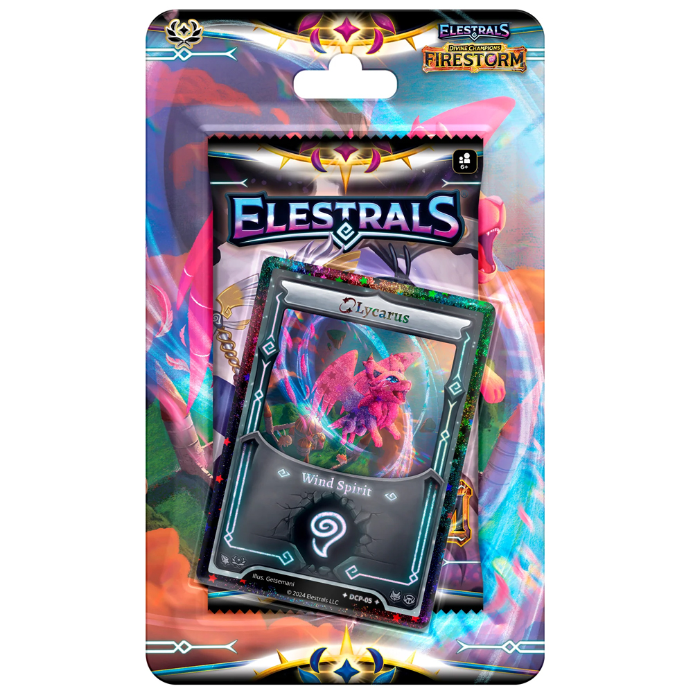 Elestrals TCG: Divine Champions Firestorm Blister Pack - Reverse Stellar Lycarus