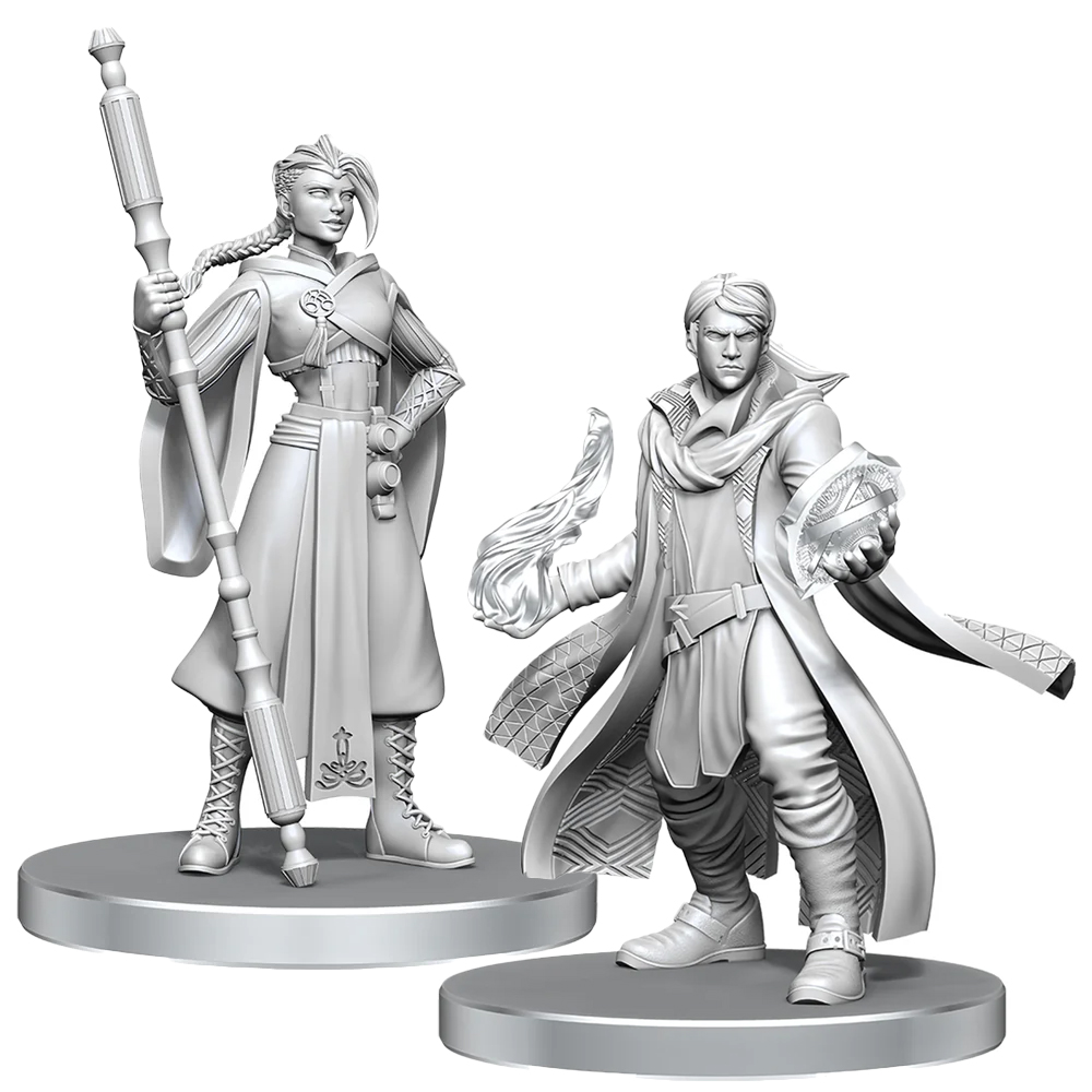 Critical Role Unpainted Minis: Beauregard Lionett & Caleb Widogast