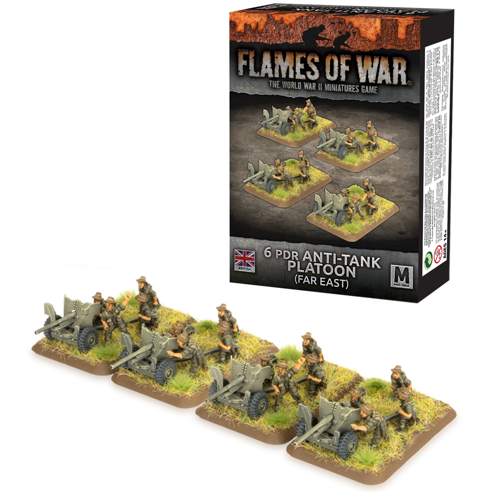 Flames of War WW2: British - 6pdr Anti-tank Platoon (Far East)